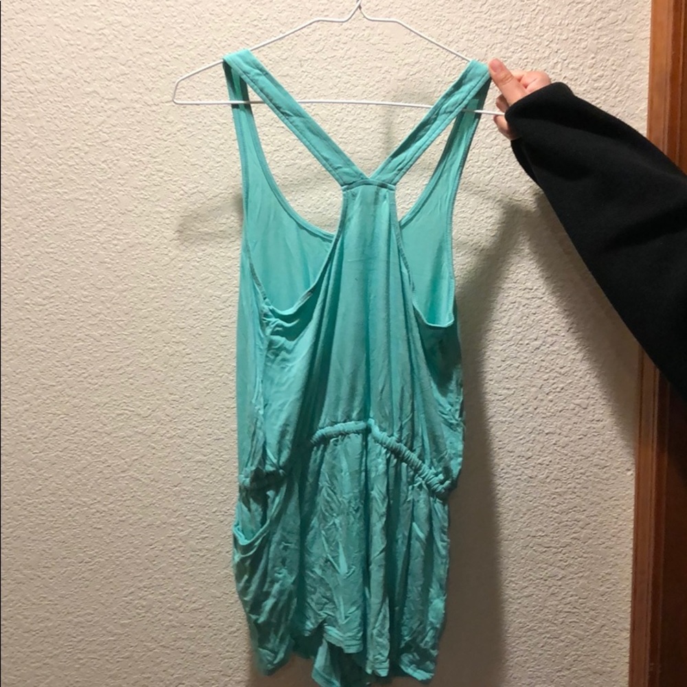 Teal Racerback Romper - Picture 2 of 2
